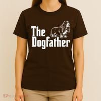 Funny The Dogfather Bassett Hound Lover T-Shirt thumb 4