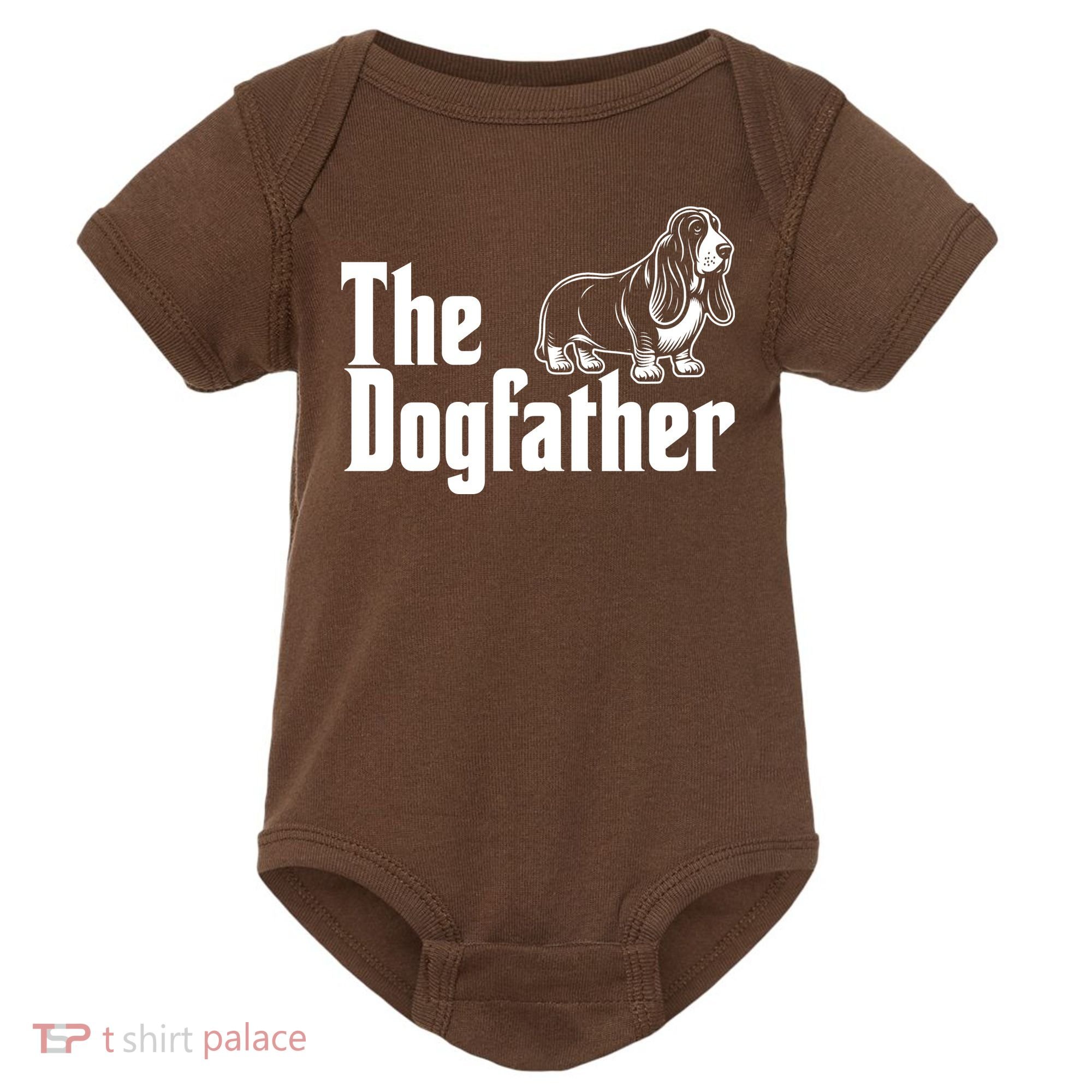 Funny The Dogfather Bassett Hound Lover Baby Bodysuit