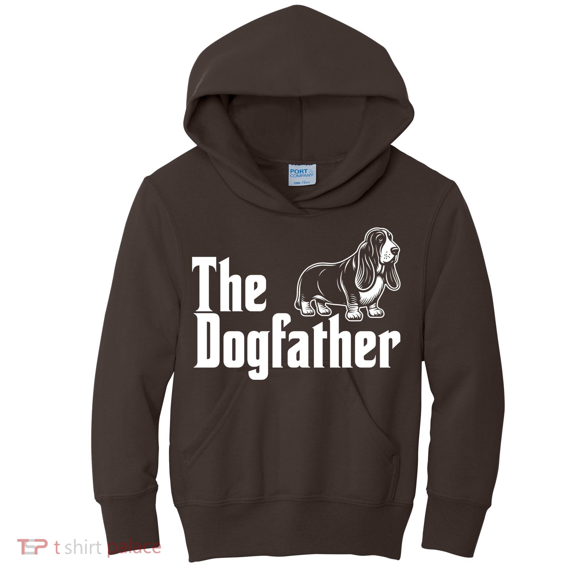 Funny The Dogfather Bassett Hound Lover Kids Hoodie