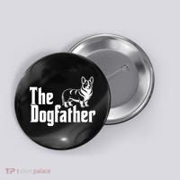 Funny The Dogfather Corgi Lover Button thumb 0
