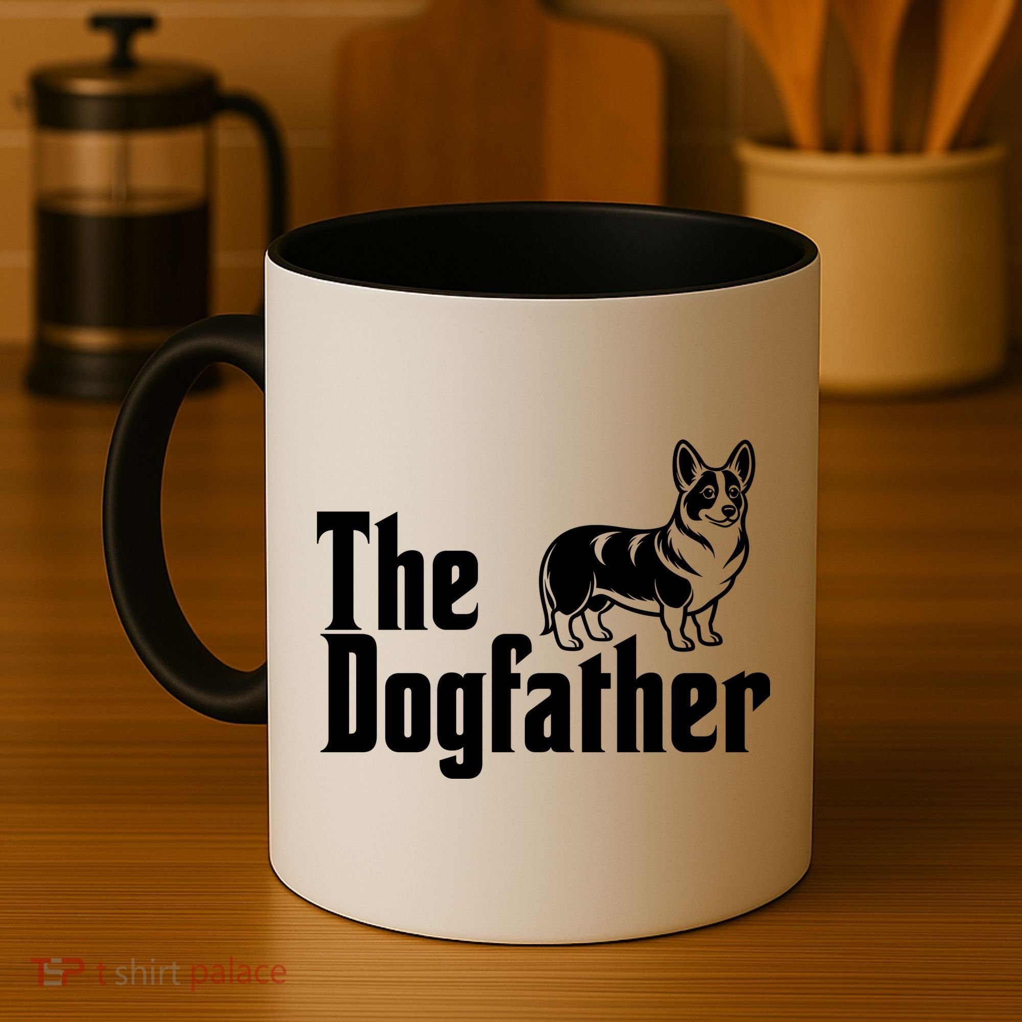 Funny The Dogfather Corgi Lover Coffee Mug