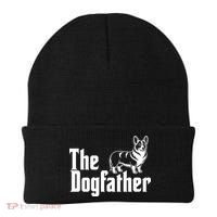 Funny The Dogfather Corgi Lover Beanie thumb 0