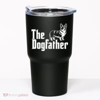 Funny The Dogfather Corgi Lover Tumbler thumb 0