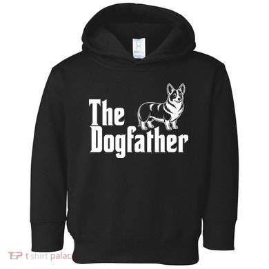Funny The Dogfather Corgi Lover Toddler Hoodie