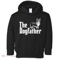 Funny The Dogfather Corgi Lover Toddler Hoodie thumb 0