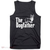 Funny The Dogfather Corgi Lover Tank Top thumb 0