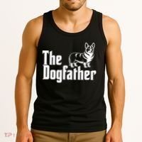 Funny The Dogfather Corgi Lover Tank Top thumb 3