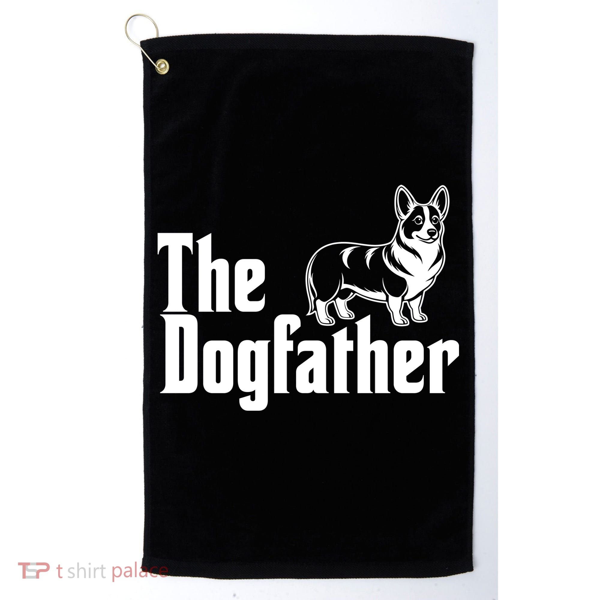 Funny The Dogfather Corgi Lover Golf Towel