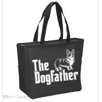 Funny The Dogfather Corgi Lover Tote Bag thumb 2