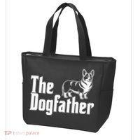 Funny The Dogfather Corgi Lover Tote Bag thumb 3
