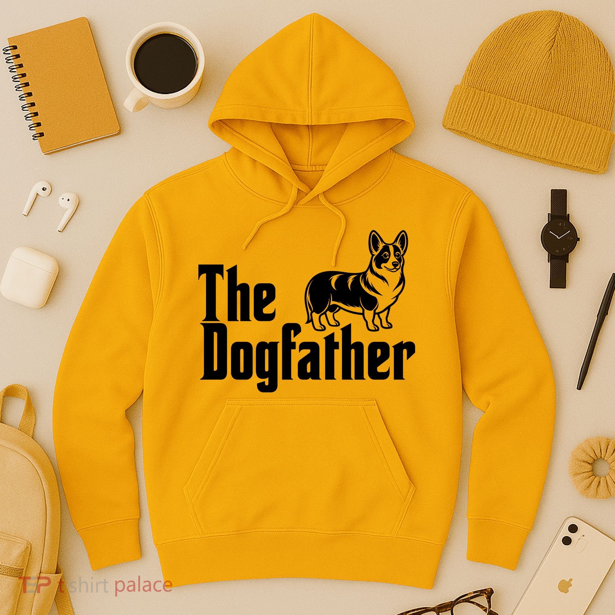 Funny The Dogfather Corgi Lover Hoodie