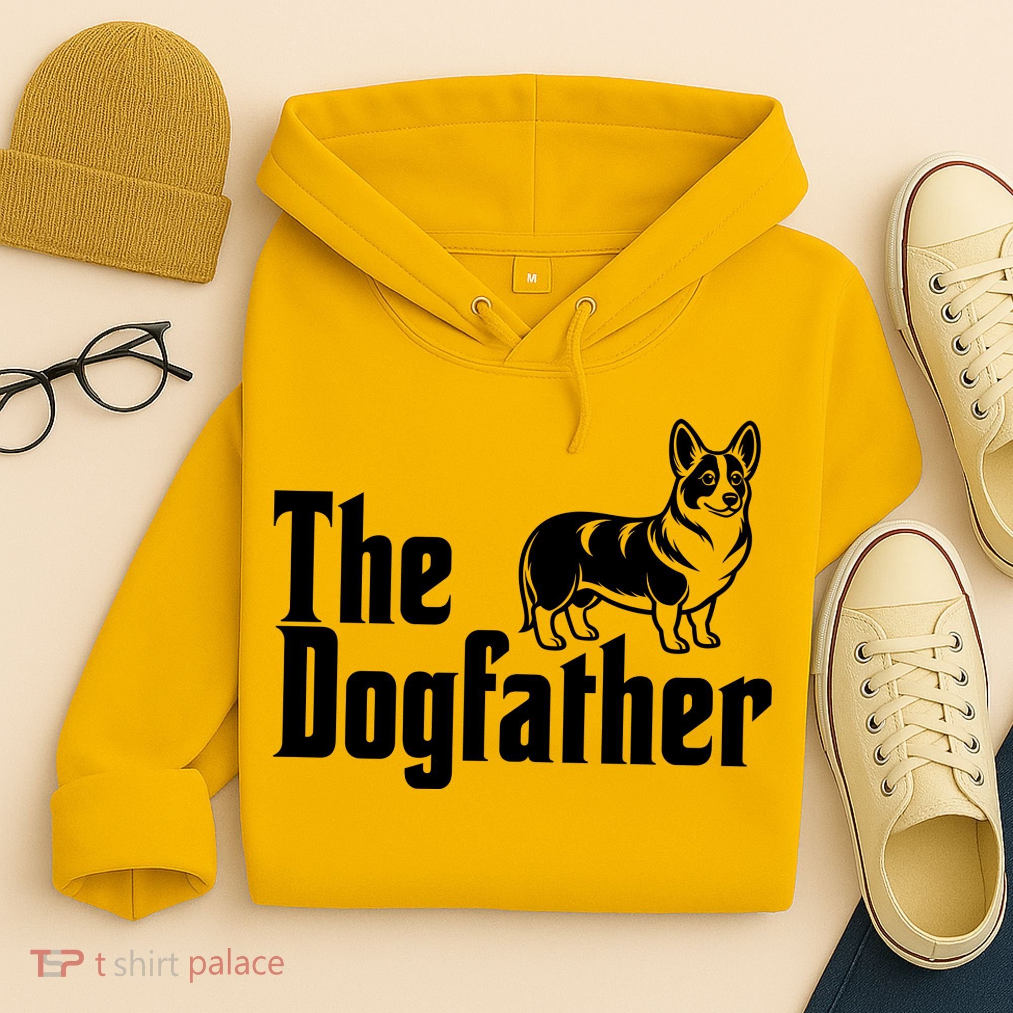 Funny The Dogfather Corgi Lover Hoodie
