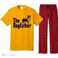 Funny The Dogfather Corgi Lover Pajama Set thumb 0