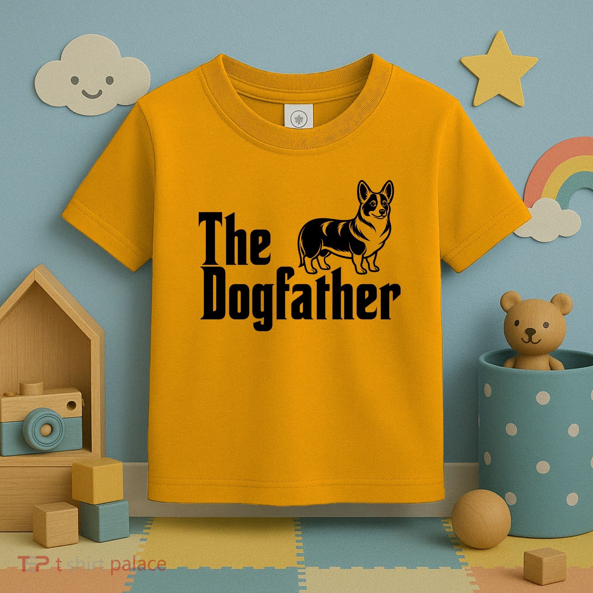 Funny The Dogfather Corgi Lover Toddler T-Shirt