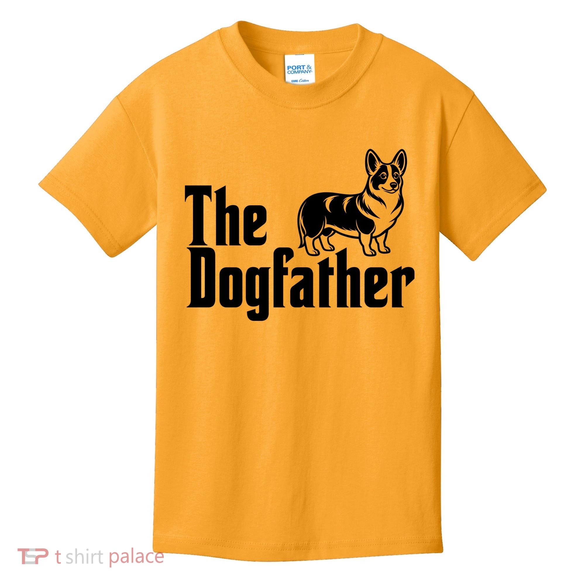 Funny The Dogfather Corgi Lover Kids T-Shirt