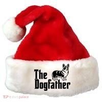 Funny The Dogfather Corgi Lover Santa Hat thumb 0