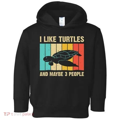 Funny Turtle Design Sea Turtle Lover Toddler Hoodie