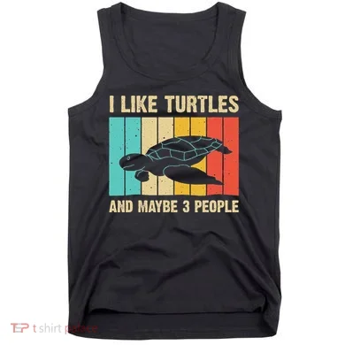 Funny Turtle Design Sea Turtle Lover Tank Top