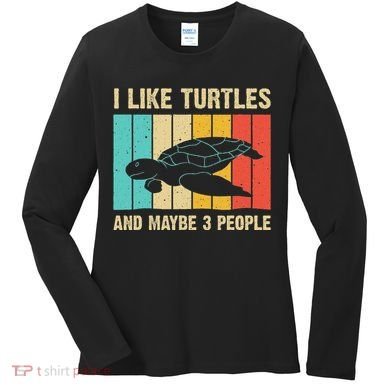 Funny Turtle Design Sea Turtle Lover Women's Long Sleeve Shirt