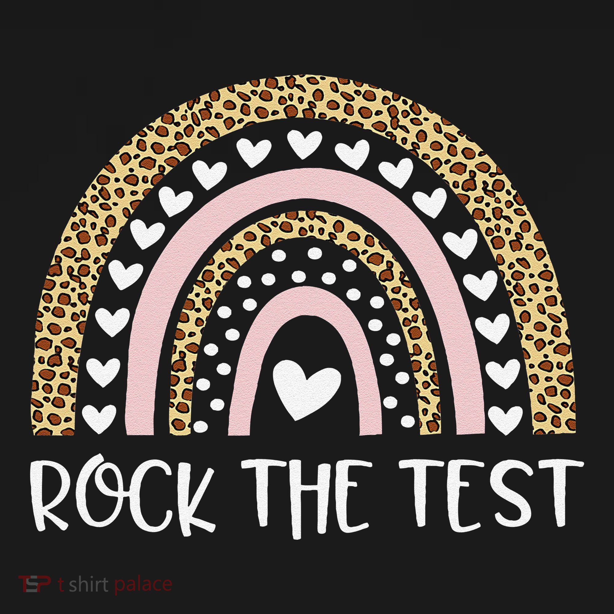 Funny Test Day Rock The Test Teacher Rainbow Leopard Student Backpack