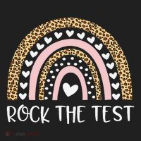 Funny Test Day Rock The Test Teacher Rainbow Leopard Student Tumbler thumb 3