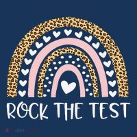 Funny Test Day Rock The Test Teacher Rainbow Leopard Student Toddler Hoodie thumb 2