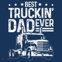Funny Truck Driver Fathers Day Gift Best Truckin Dad Ever Mousepad thumb 1