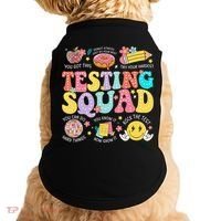 Funny Test Day Motivational Teacher Student Testing Squad Doggie Tank thumb 0