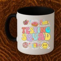 Funny Test Day Motivational Teacher Student Testing Squad Coffee Mug thumb 2