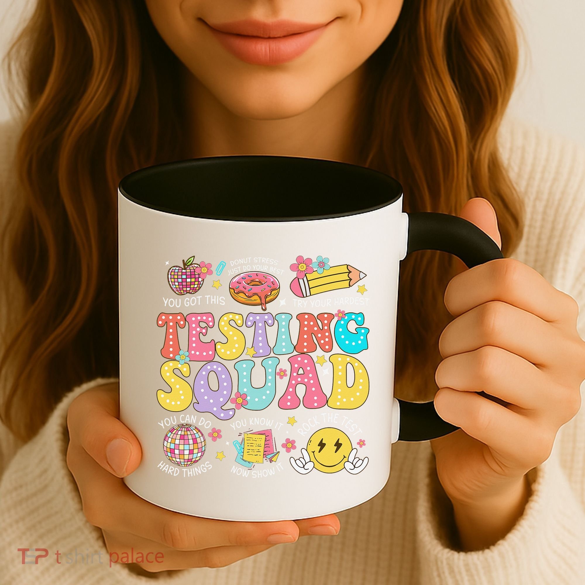 Funny Test Day Motivational Teacher Student Testing Squad Coffee Mug