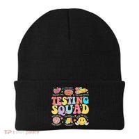 Funny Test Day Motivational Teacher Student Testing Squad Beanie thumb 0