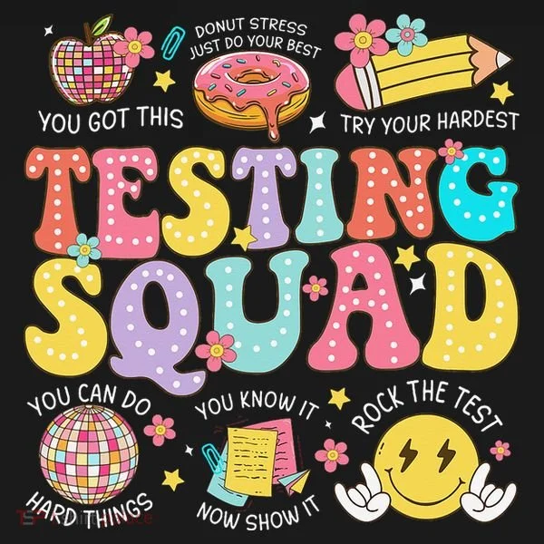 Funny Test Day Motivational Teacher Student Testing Squad Women's Hoodie