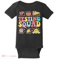 Funny Test Day Motivational Teacher Student Testing Squad Baby Bodysuit thumb 0