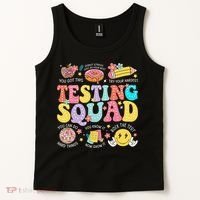 Funny Test Day Motivational Teacher Student Testing Squad Tank Top thumb 2