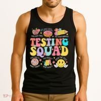 Funny Test Day Motivational Teacher Student Testing Squad Tank Top thumb 3