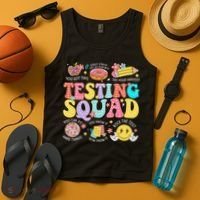 Funny Test Day Motivational Teacher Student Testing Squad Tank Top thumb 4