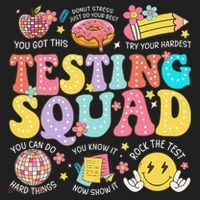 Funny Test Day Motivational Teacher Student Testing Squad Golf Towel thumb 3