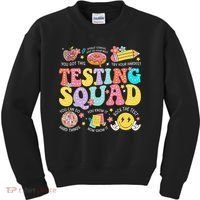 Funny Test Day Motivational Teacher Student Testing Squad Kids Sweatshirt thumb 0