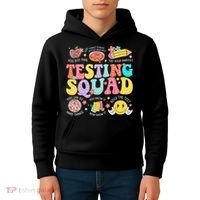 Funny Test Day Motivational Teacher Student Testing Squad Kids Hoodie thumb 4