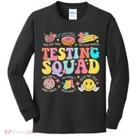 Funny Test Day Motivational Teacher Student Testing Squad Kids Long Sleeve Shirt thumb 0