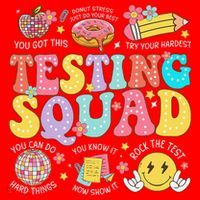 Funny Test Day Motivational Teacher Student Testing Squad Santa Hat thumb 1