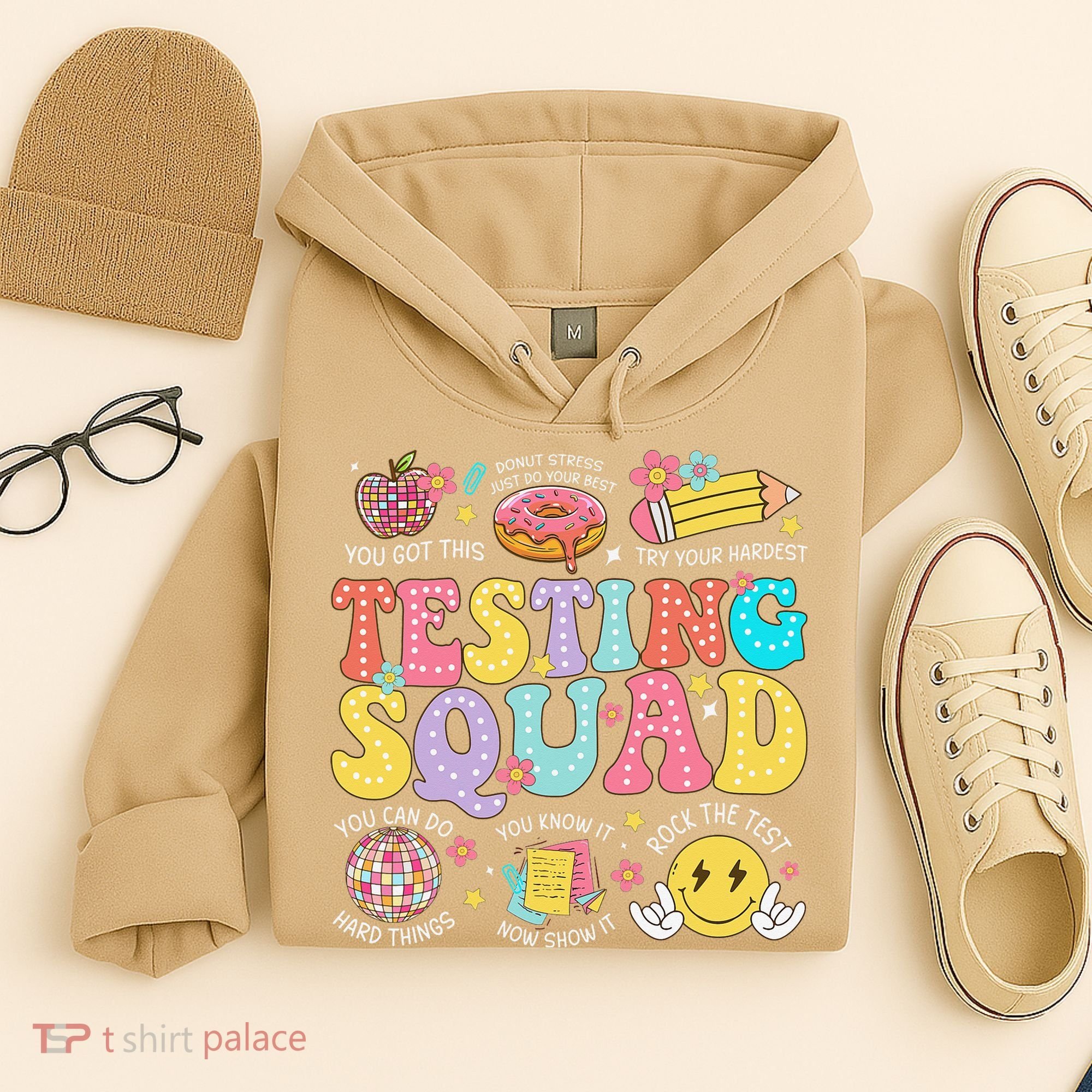 Funny Test Day Motivational Teacher Student Testing Squad Hoodie