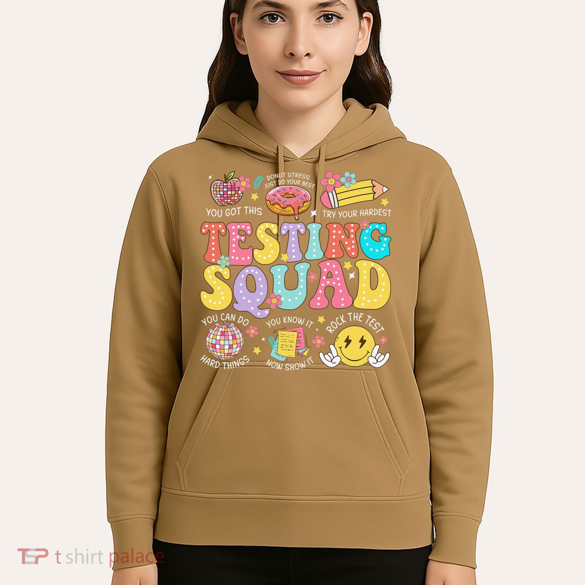 Funny Test Day Motivational Teacher Student Testing Squad Hoodie