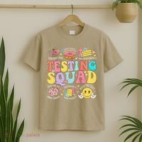 Funny Test Day Motivational Teacher Student Testing Squad T-Shirt thumb 2