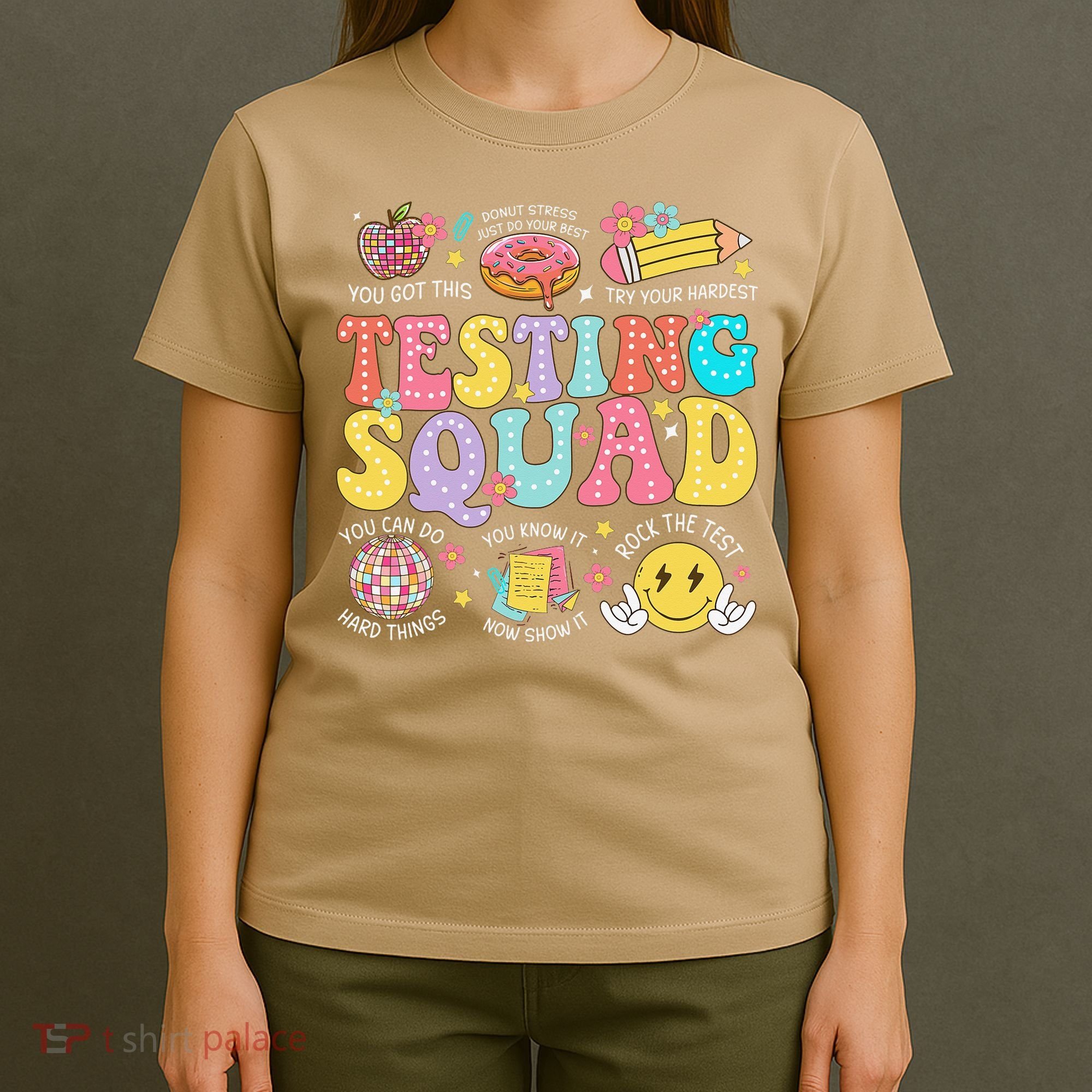 Funny Test Day Motivational Teacher Student Testing Squad T-Shirt
