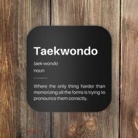 Funny Taekwondo Definition Students Instructors Martial Art Coaster thumb 0