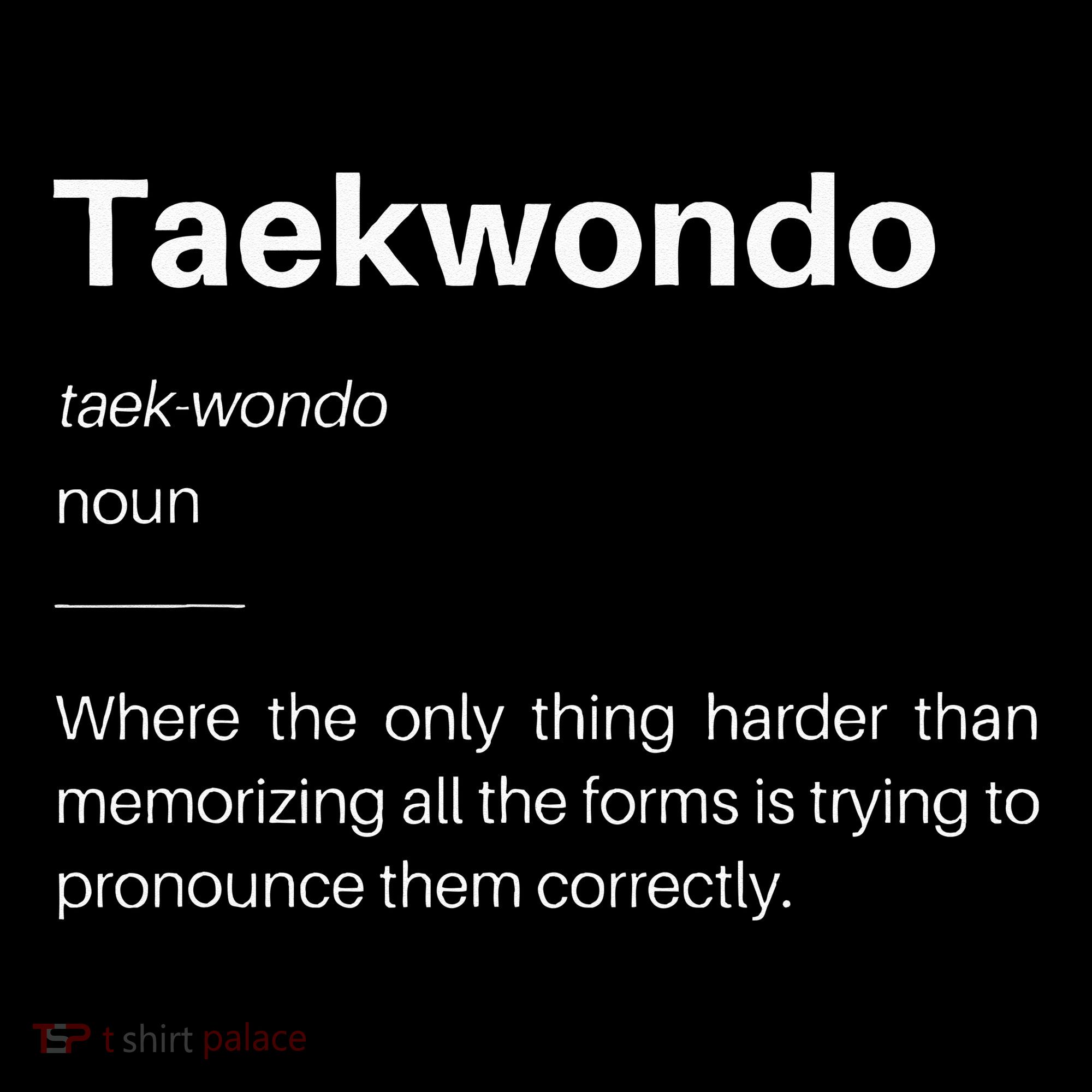 Funny Taekwondo Definition Students Instructors Martial Art Mousepad