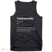 Funny Taekwondo Definition Students Instructors Martial Art Tank Top thumb 0
