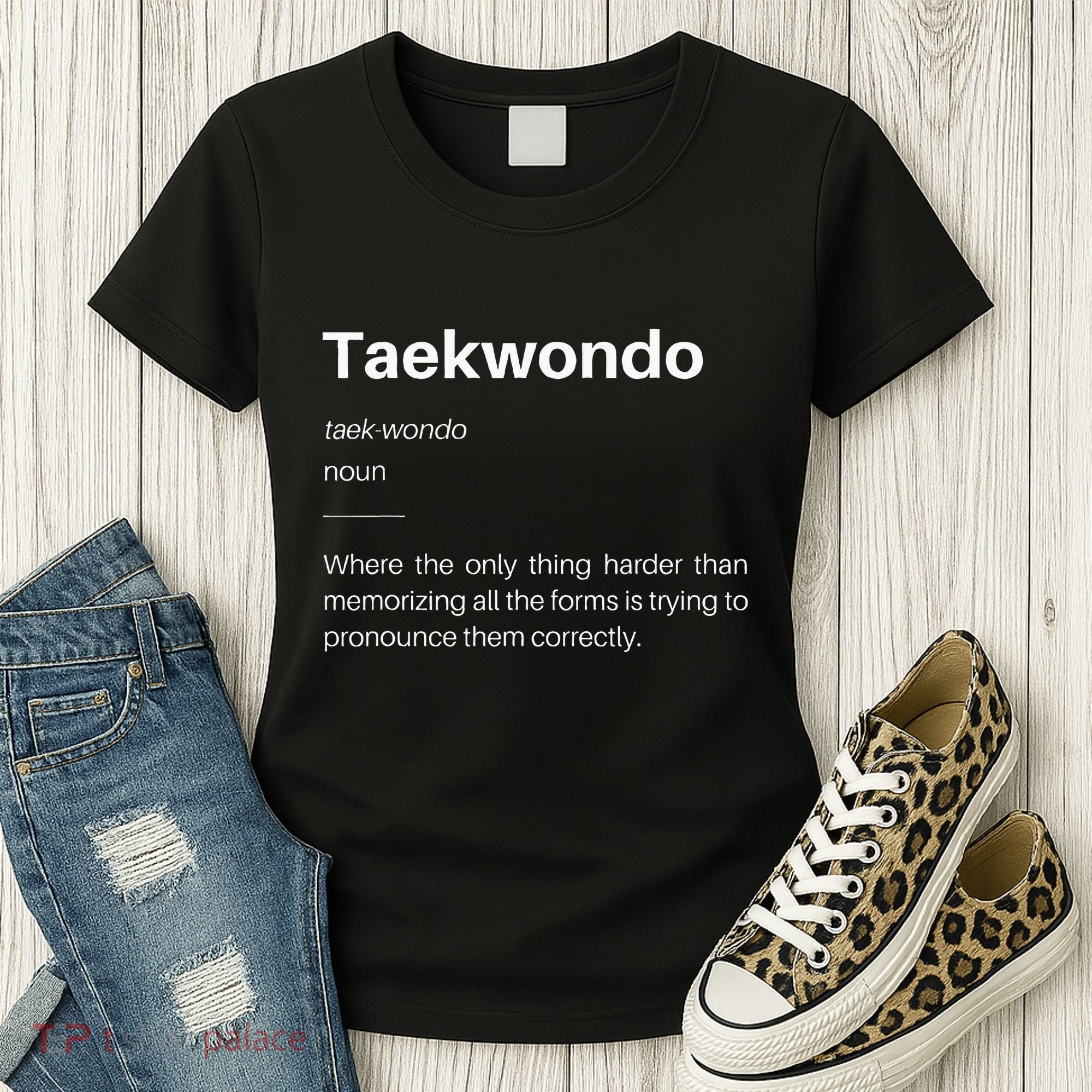 Funny Taekwondo Definition Students Instructors Martial Art Women's T-Shirt