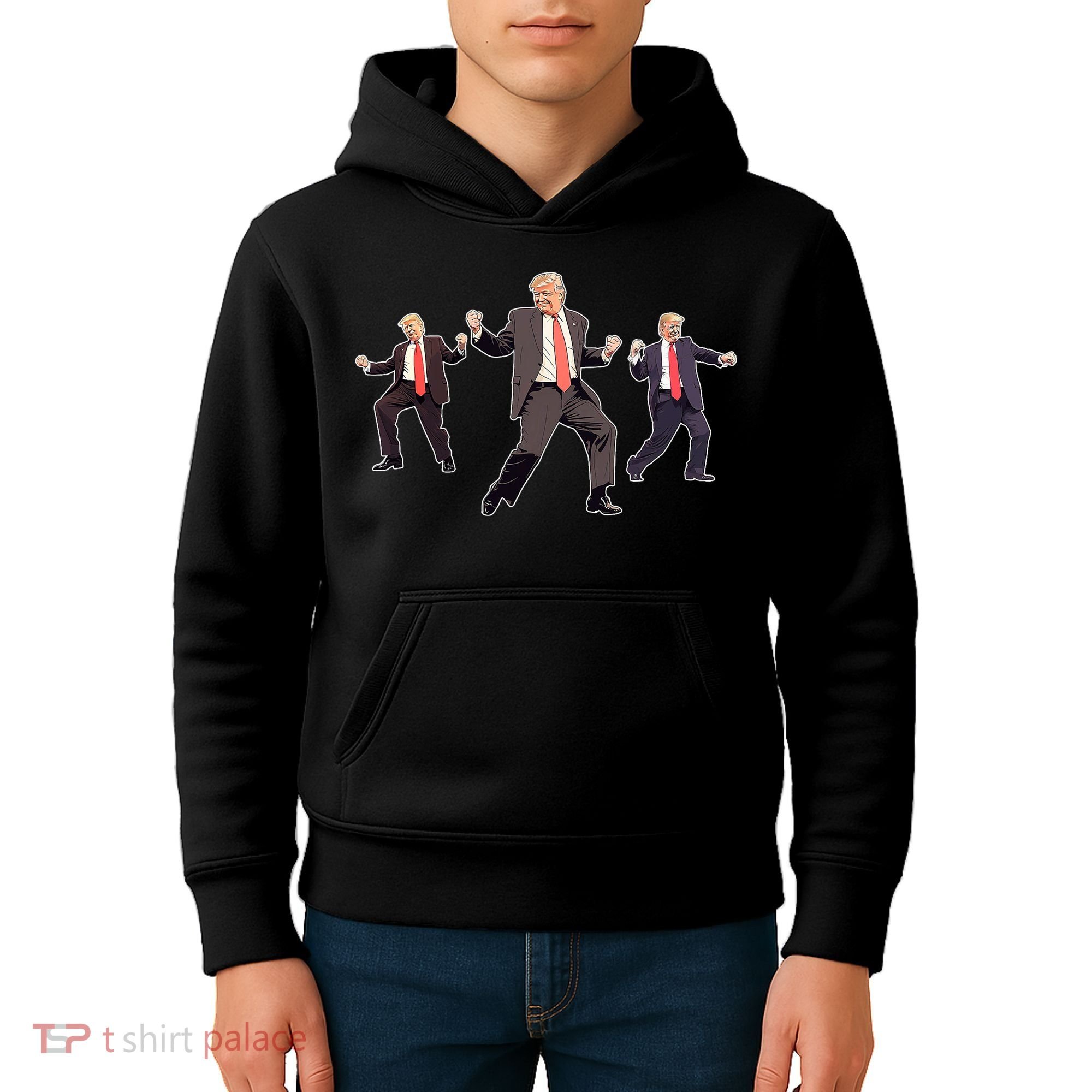 Funny Trump Dancing Dance Moves Rally Maga Kids Hoodie